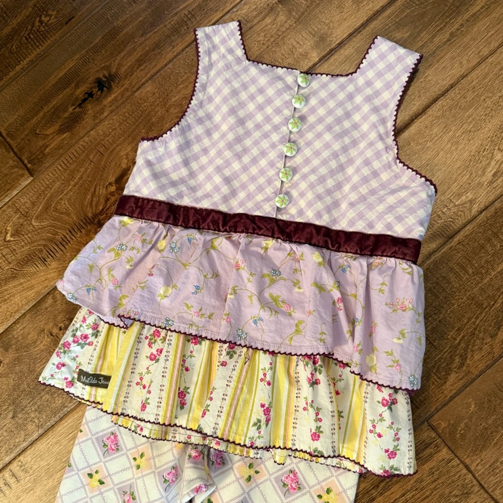 Matilda Jane Ruffled purple Floral Outfit - Picture 4 of 6